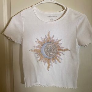 Cute sun and moon crop top!!